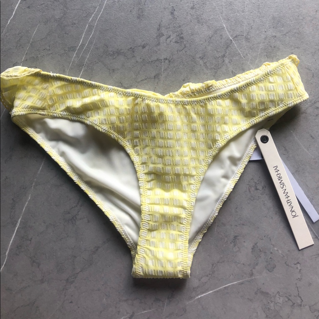 Jonathan Simkhai Gingham Bikini Bottoms